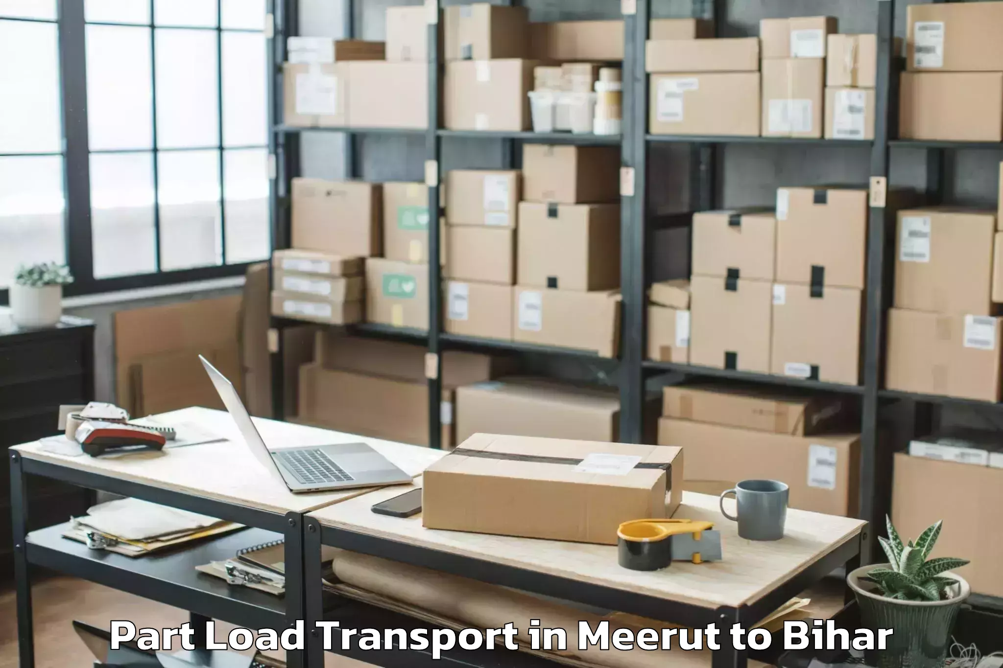 Book Meerut to Alamnagar Part Load Transport Online